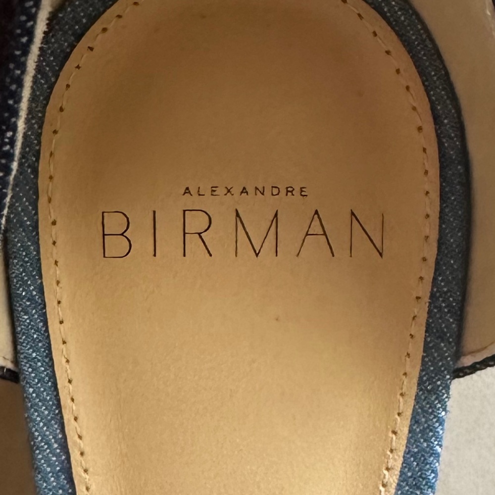 Alexandre Birman Mary Knotted Blue Denim Bow Sandals EU 37/US 7 Luxury Summer - Picture 8 of 10